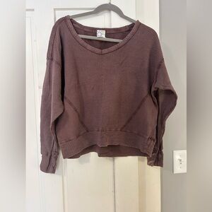 Aerie off the shoulder brown top